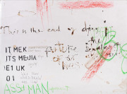Peter Doherty, Asset Management, Kreide und Marker auf Papier, 40 × 52 cm, 2019.