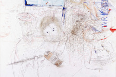 Peter Doherty, Wrestle Together Your Crumbs of Ideas, Mischtechnik auf Leinwand, 80 × 60 cm, 2015.