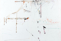 Peter Doherty, J’Haine Durée Datée, Mischtechnik auf Leinwand, 100 × 80 cm, 2015.