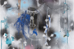Peter Doherty, Necklace, Sprayfarbe und Acryl auf Leinwand, 76 × 61 cm, 2019.