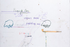Peter Doherty, Beyond This Place, Acryl, Marker, Bleistift und Tusche auf Leinwand, 50 × 60 cm, 2019/2020.