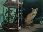 "Nocturne mit Fuchs"  Öl auf Leinwand  72 x 95 cm 2020