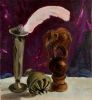 "Kleiner Holzelefant" Öl auf Leinwand  33 x 30 cm 2017