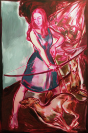 Martin Stommel „The Huntress“ Öl auf Leinwand / oil on canvas 190 x 125 cm 2023
