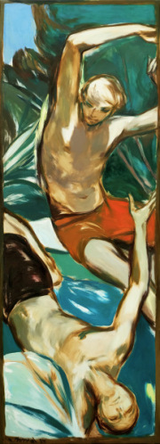 Martin Stommel  „Springers II“ Öl auf Leinwand / oil on canvas 240 x 85 cm 2024