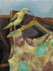 Petra Rintelen DER BESUCH 40 x 30 cm Öl auf Leinwand / oil on canvas 2024