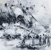 Utopia 02, 2017, Öl auf Leinwand, 185 x 190 cm