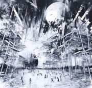 Utopia 08 , 2017, Öl auf Leinwand, 195 x 200 cm