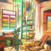 Armando Mariño – Interieur (2019) Öl auf Leinwand, 180 × 170 cm