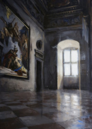 Maxwell Dunlop – Fragment (2022) Öl auf Leinwand, 50 × 70 cm