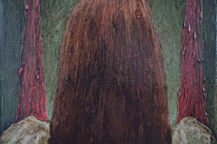 Marie Louise Elshout – Girl 11 (2025) Acryl und Öl auf Leinwand, 30 × 24 cm