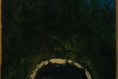 James F. Johnston – Lunar Road (2025) Acryl und Goldpaste auf Leinwand