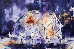 Inna Artemova The November Session 80 x 95 cm Öl auf Leinwand / oil on canvas 2016